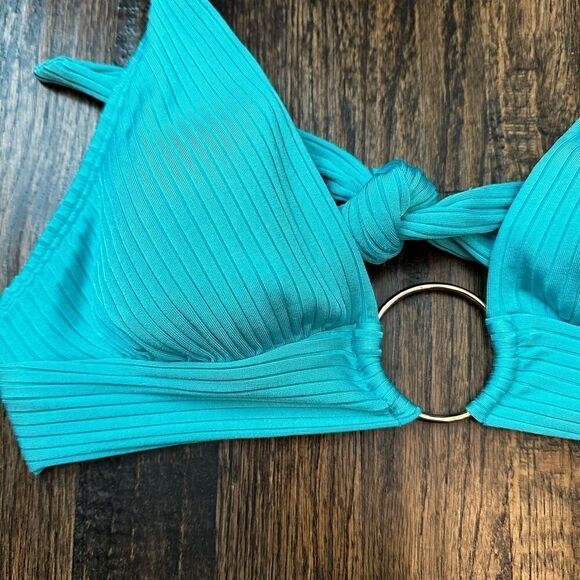 Robin Piccone yasmine halter bikini top - aqua teal - Picture 3 of 6